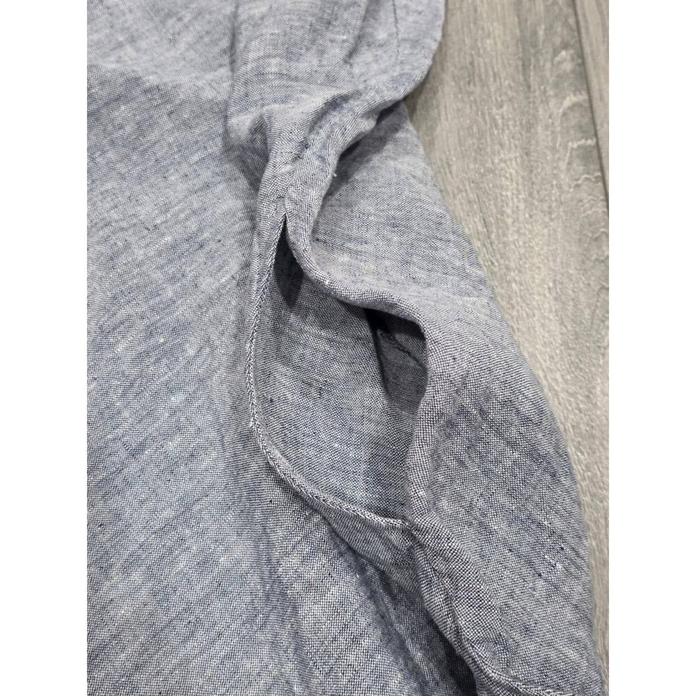 Lands' End 100% Linen Dress Sleeveless Swing Knee Length Grey 2X A003322 - Picture 5 of 10